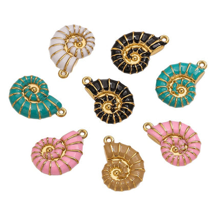 Stainless Steel Conch Pendant - Multi-Color Charms for DIY Necklaces, Earrings & Jewelry Making Supplies