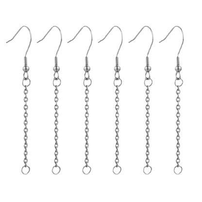 2Pairs Stainless Steel Vacuum Color-Retention Earring Extender Chain | DIY Earring Material for Ear Wires & Tassel Chains, Jewelry Supplies