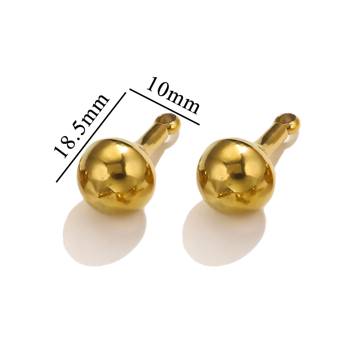 5PCS Stainless Steel Gourd Pendant, Unique Minimalist Charm, DIY Necklace Earring Jewelry Making Accessories