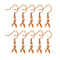 2Pairs Stainless Steel Earing Hook with Clips - Rose Gold