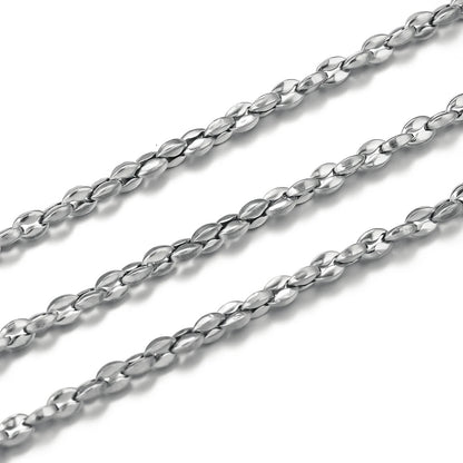 1 Meter Stainless Steel Chunky Chain, Titanium Gold Plated Button-Style Decorative Chain, DIY Necklace and Bracelet Jewelry Making Supplies