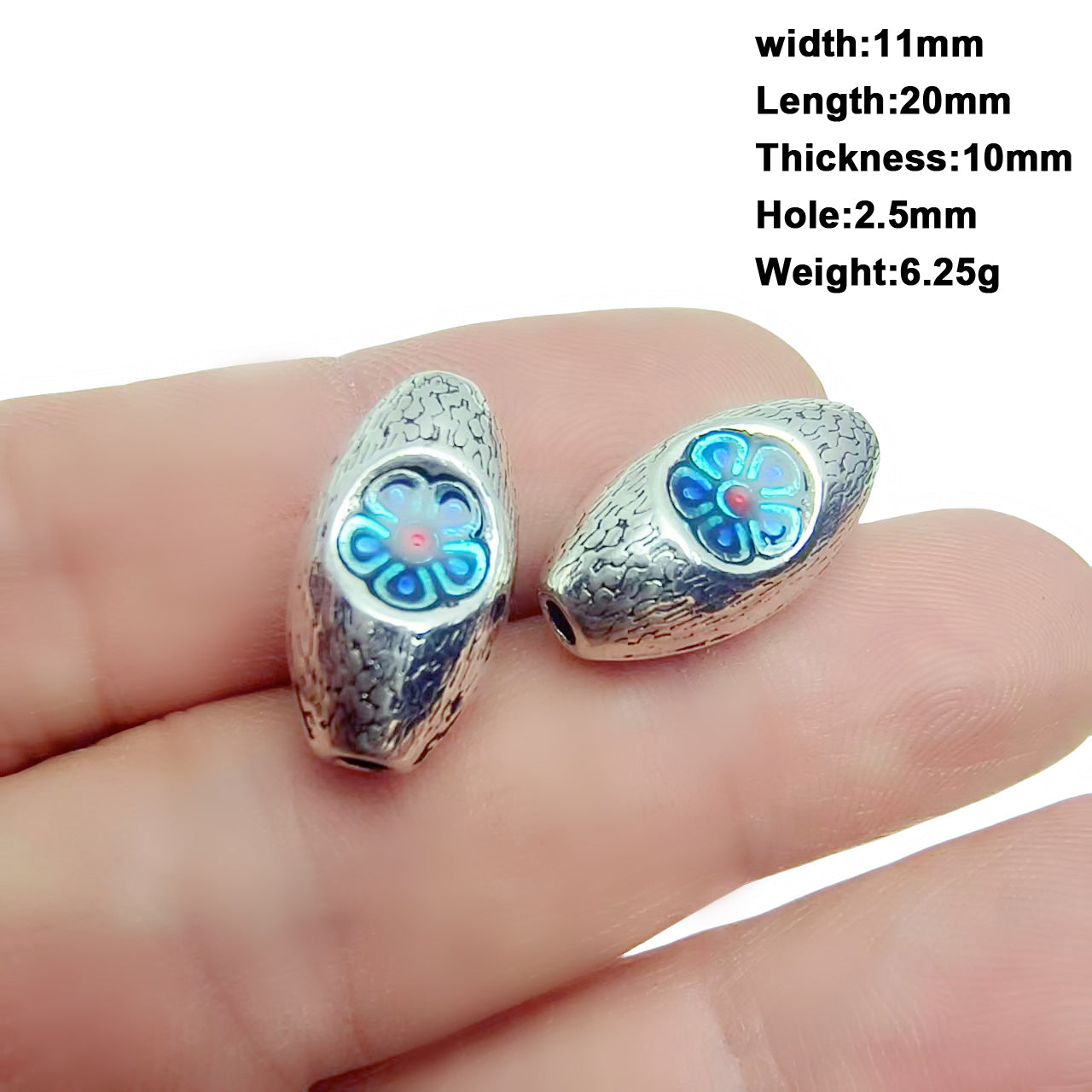 Low-Temp Enamel Chiang Mai Handmade Beads - DIY Jewelry Supplies for Bracelets, Crystal Bracelets & Spacers