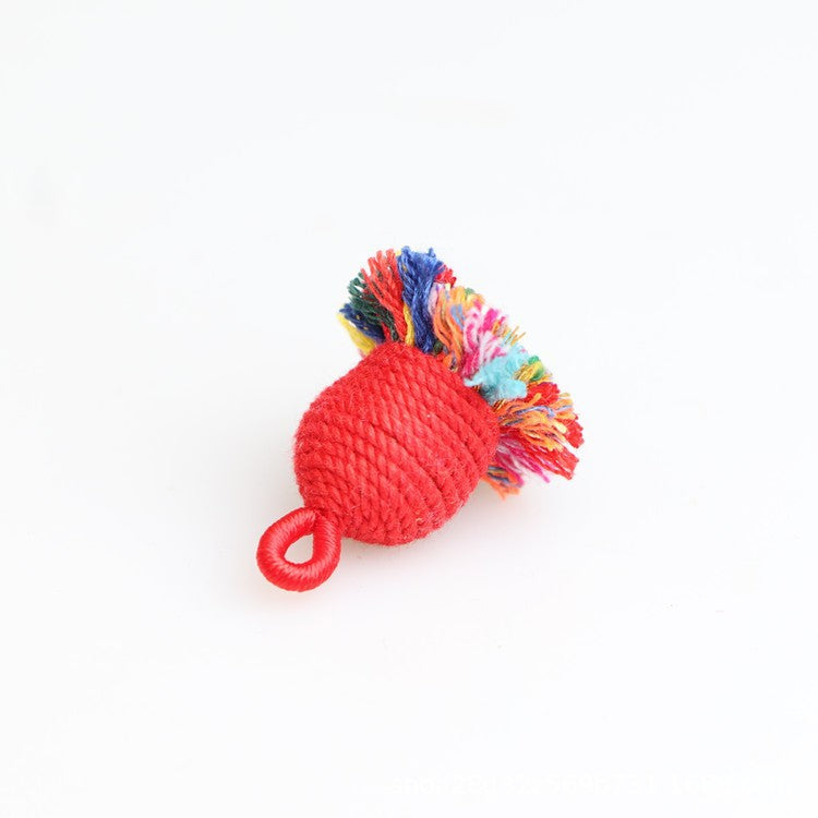 1PCS Cotton Tassel Charms for DIY Beaded Bracelets, Handmade Buddhist Prayer Beads Accessories, Bodhi & Mala Jewelry Making Supplies