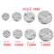 Stainless Steel  - Silver Double hole