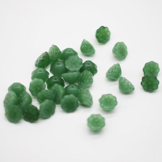 20PCS 11x8mm Cute Lotus Seed Pod Glass Beads, DIY Jewelry Making, Handcrafted Charm for Bracelets, Necklaces, Beaded Accessories