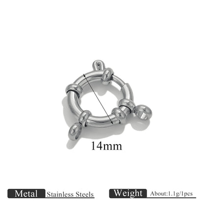 5PCS Stainless Steel Spring Ring Clasps Closed Ring Connectors Link Closure Clasps for Bracelet Necklace Keychain Handbag Jewelry Findings