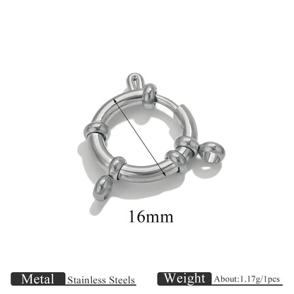 5PCS Stainless Steel Spring Ring Clasps Closed Ring Connectors Link Closure Clasps for Bracelet Necklace Keychain Handbag Jewelry Findings
