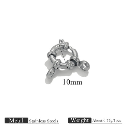 5PCS Stainless Steel Spring Ring Clasps Closed Ring Connectors Link Closure Clasps for Bracelet Necklace Keychain Handbag Jewelry Findings