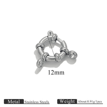 5PCS Stainless Steel Spring Ring Clasps Closed Ring Connectors Link Closure Clasps for Bracelet Necklace Keychain Handbag Jewelry Findings