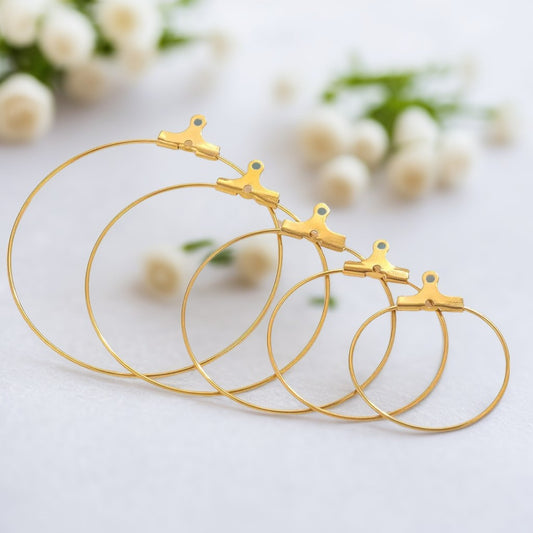 20PCS Handmade DIY Stainless Steel Earring Supplies | Versatile Ear Jewelry Components for Handcrafted Earrings