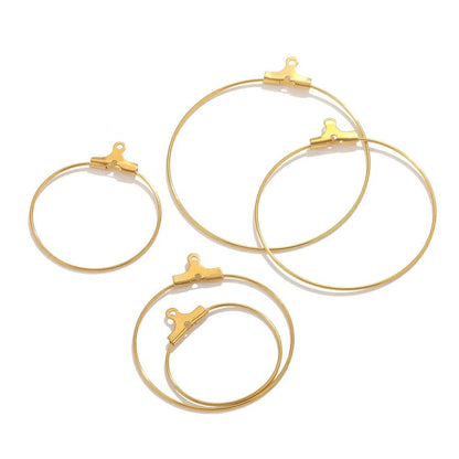 20PCS Handmade DIY Stainless Steel Earring Supplies | Versatile Ear Jewelry Components for Handcrafted Earrings