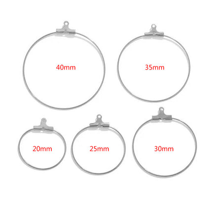 20PCS Handmade DIY Stainless Steel Earring Supplies | Versatile Ear Jewelry Components for Handcrafted Earrings