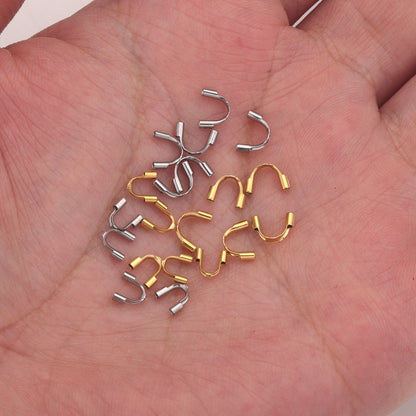 50PCS Stainless Steel U-Shape Wire Guards  -Jewelry Protectors for Bracelets, Necklaces, DIY Crafts
