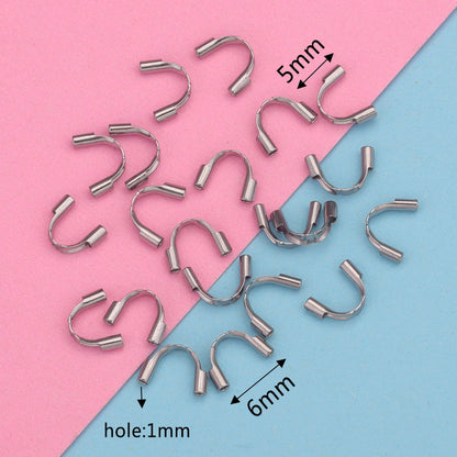 50PCS Stainless Steel U-Shape Wire Guards  -Jewelry Protectors for Bracelets, Necklaces, DIY Crafts