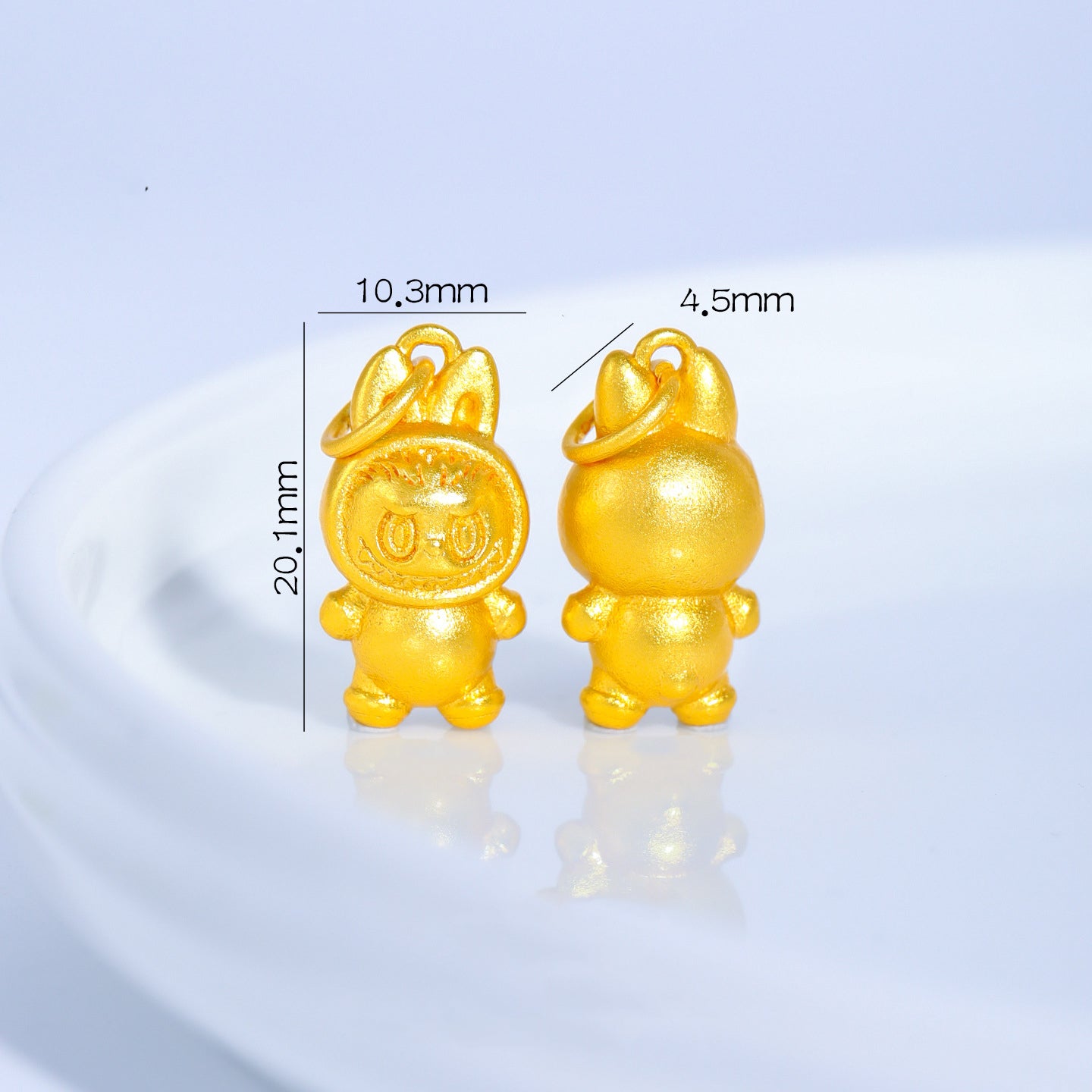 Sandal Gold LABUBU Charm, DIY Jewelry Pendant, Cute Kawaii Accessory