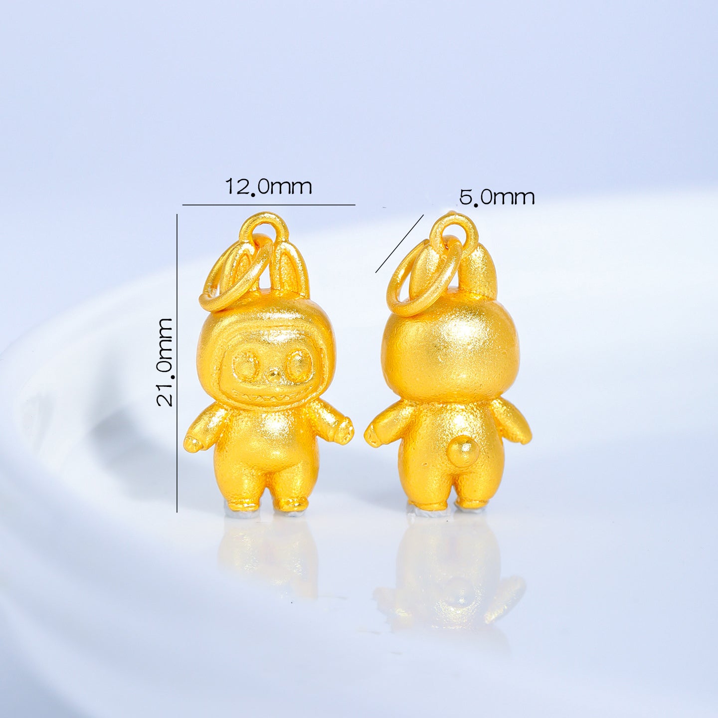 Sandal Gold LABUBU Charm, DIY Jewelry Pendant, Cute Kawaii Accessory