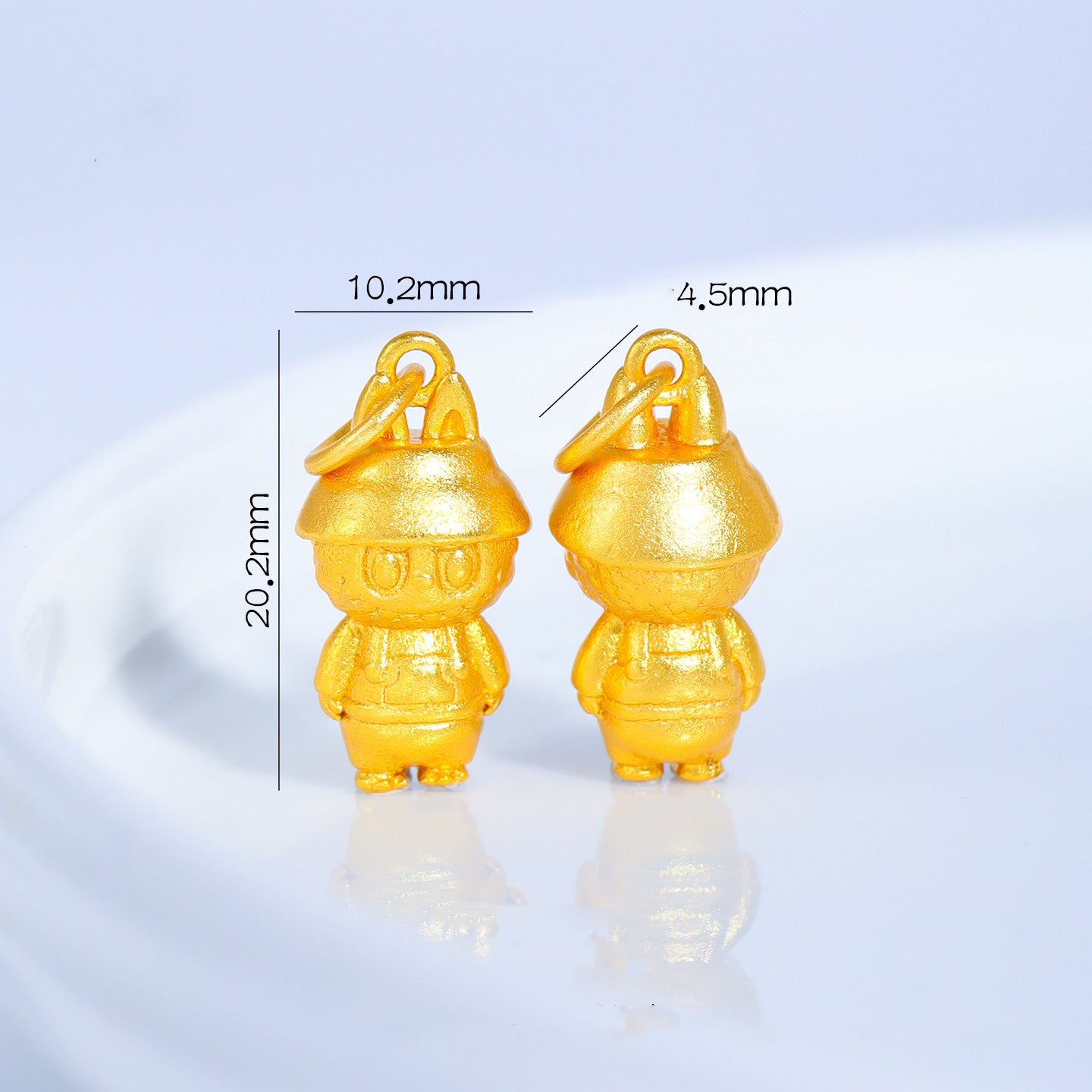 Sandal Gold LABUBU Charm, DIY Jewelry Pendant, Cute Kawaii Accessory