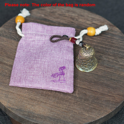 Vintage Solid Brass Dragon Bell Charm, Retro Dragon Pendant Hanging Ornament