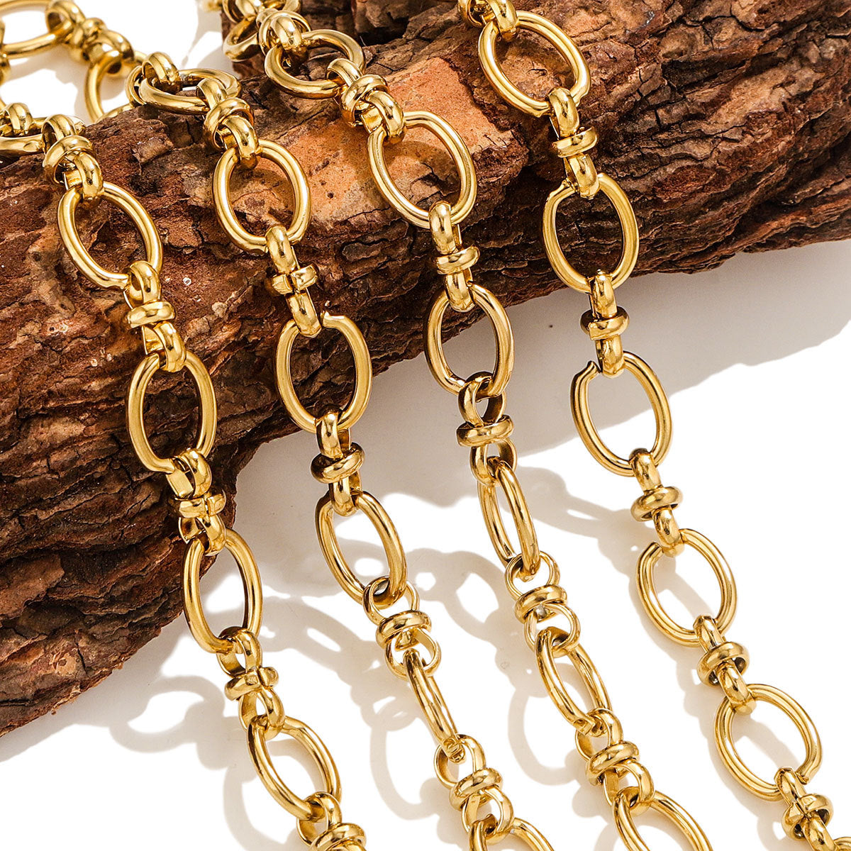 1 Meter Stainless Steel Hip Hop Chain , Gold Minimalist Punk Jewelry, Unisex INS Style DIY Bracelet Necklace for Men and Women