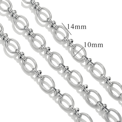1 Meter Stainless Steel Hip Hop Chain , Gold Minimalist Punk Jewelry, Unisex INS Style DIY Bracelet Necklace for Men and Women