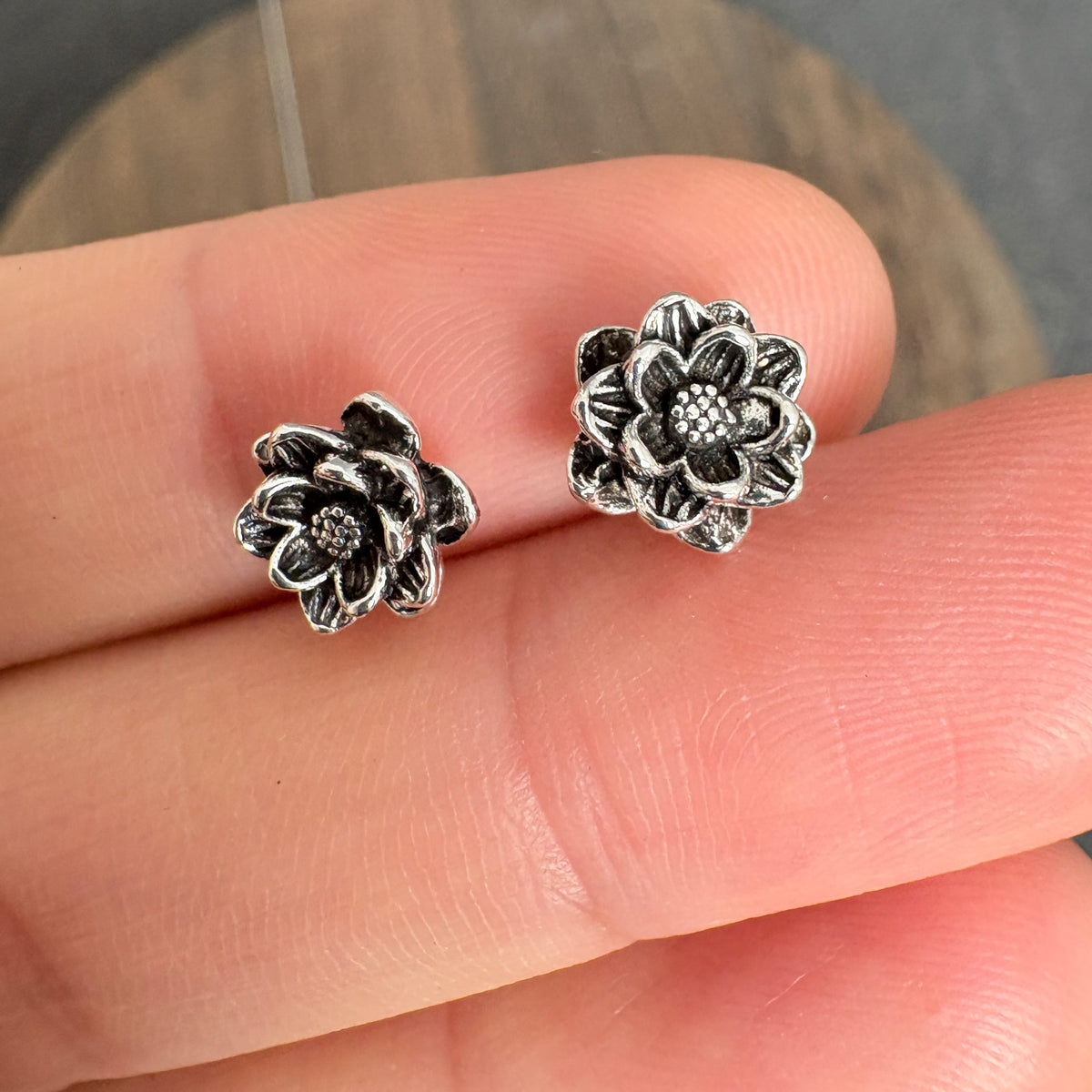 30PCS 8mm Vintage Silver Lotus Flower Beads, Antique Silver Spacer Beads For Jewelry Making