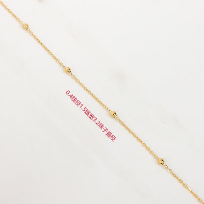 1 Meter Stainless Steel O Shape Chain with Beads - Ideal DIY Jewelry Chain for Necklaces and Bracelets