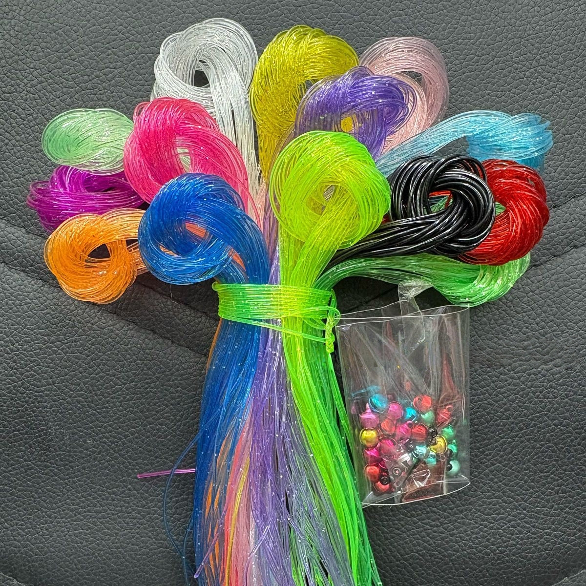 1mm Solid Braided Plastic Cord, 200Pcs 1M Length Craft String,10 Assorted Random Colors, DIY Jewelry Weaving Rope for Bracelet Making & Handcraft Supplies