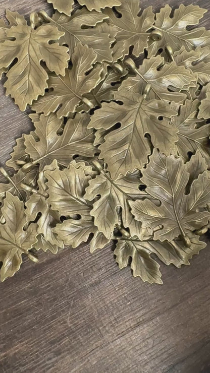 6PCS Antique Bronze Maple Leaf Charms, Botanical Jewelry Making Findings
