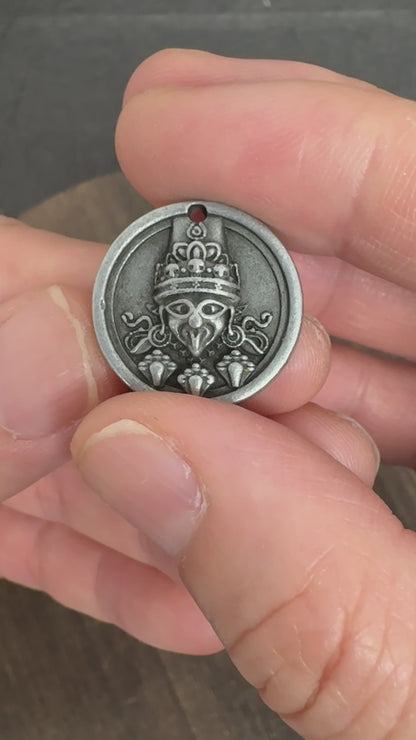 2PCS Zakiram Wealth Goddess Amulet Pendants, Tibetan Protection Charm, Spiritual Necklace for Peace & Abundance