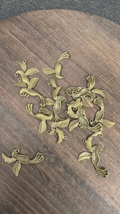20PCS Antique Bronze Hummingbird Charms,Vintage Flying Bird Metal Pendant