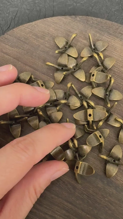 10PCS Antique Bronze Origami Crane Charms, Vintage Metal Paper Crane Pendants for Jewelry Making