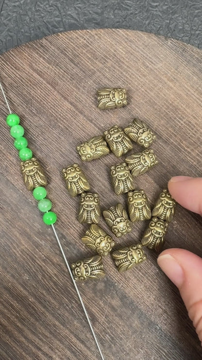 8PCS Antique Bronze Cicada Spacer Beads, Jewelry Making Findings