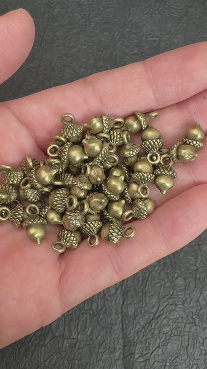 20PCS Bronze Acorn Charms, Acorn Pendants for Necklaces Bracelets Earrings, DIY Jewelry Making Supplies