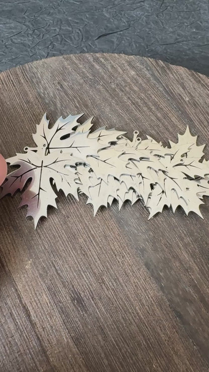 Stainless Steel Maple Leaf Charm, DIY Jewelry Making Supply