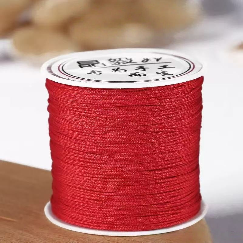 #001 - 0.8mm Nylon String for Bracelets, Chinese Knotting Cord Nylon Beading Thread, Braided Bracelets, Beading, Necklaces, Macrame Craft, Wind Chime, Jewelry Making