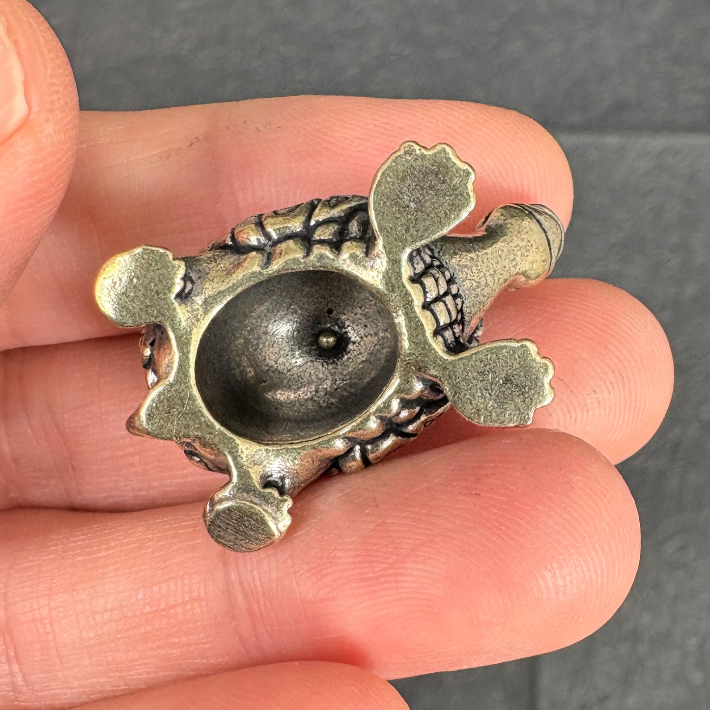 2PCS Vintage Brass Longevity Turtle Figurines, Feng Shui Tortoise Decor, Good Luck and Prosperity Symbol